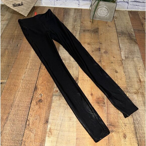 Spanx faux leather leggings black size xs tall - Picture 8 of 15